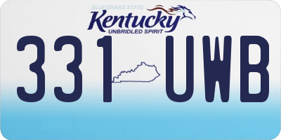 KY license plate 331UWB