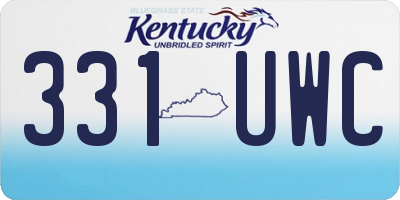 KY license plate 331UWC