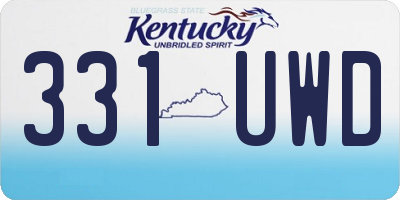 KY license plate 331UWD