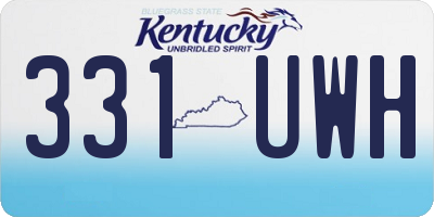 KY license plate 331UWH