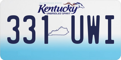KY license plate 331UWI