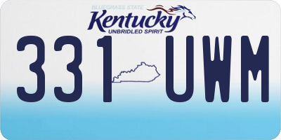 KY license plate 331UWM