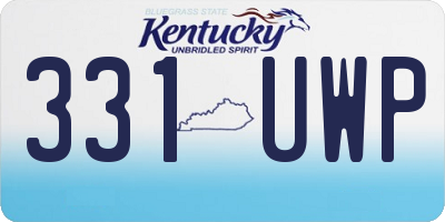 KY license plate 331UWP