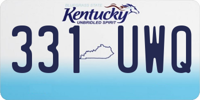 KY license plate 331UWQ