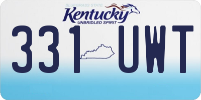 KY license plate 331UWT