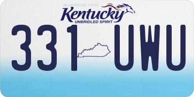 KY license plate 331UWU