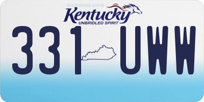 KY license plate 331UWW