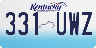 KY license plate 331UWZ