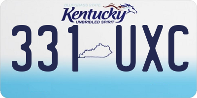 KY license plate 331UXC