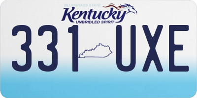 KY license plate 331UXE