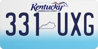 KY license plate 331UXG