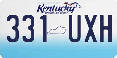 KY license plate 331UXH