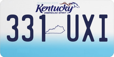 KY license plate 331UXI