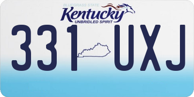 KY license plate 331UXJ
