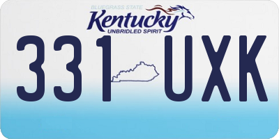 KY license plate 331UXK