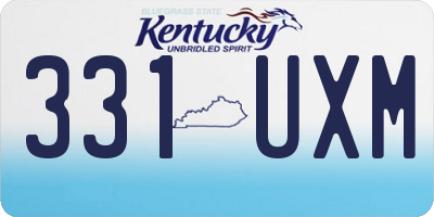 KY license plate 331UXM