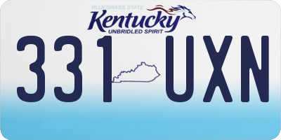 KY license plate 331UXN
