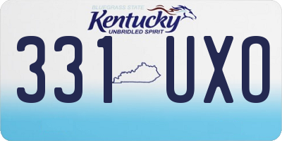 KY license plate 331UXO