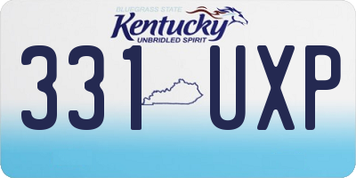 KY license plate 331UXP