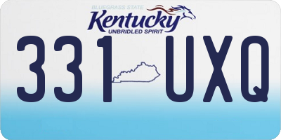KY license plate 331UXQ