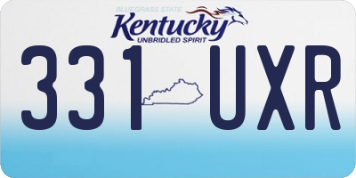 KY license plate 331UXR