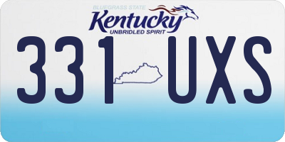 KY license plate 331UXS