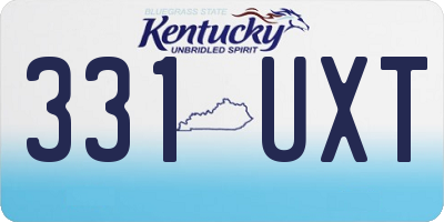 KY license plate 331UXT