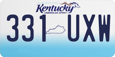 KY license plate 331UXW