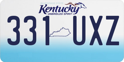 KY license plate 331UXZ