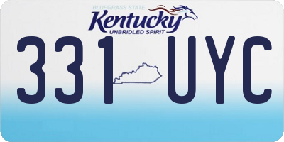 KY license plate 331UYC