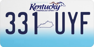 KY license plate 331UYF