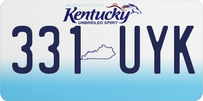 KY license plate 331UYK