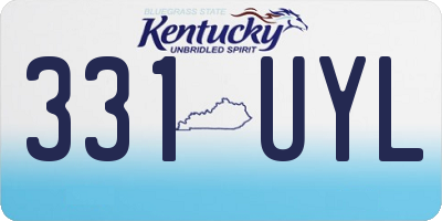 KY license plate 331UYL