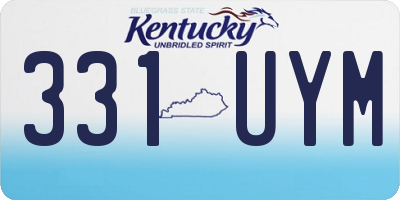 KY license plate 331UYM