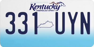 KY license plate 331UYN