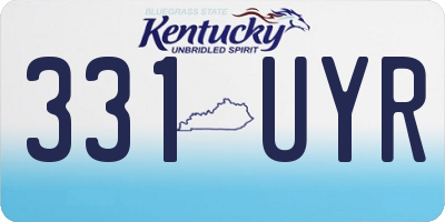 KY license plate 331UYR