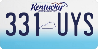 KY license plate 331UYS
