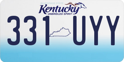 KY license plate 331UYY