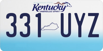 KY license plate 331UYZ