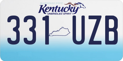 KY license plate 331UZB