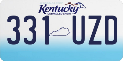 KY license plate 331UZD