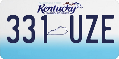 KY license plate 331UZE