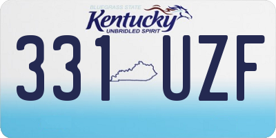 KY license plate 331UZF