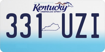 KY license plate 331UZI