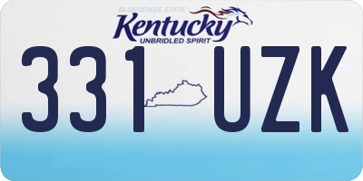KY license plate 331UZK