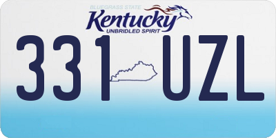 KY license plate 331UZL