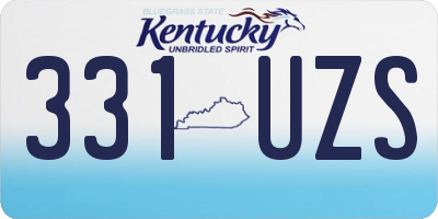 KY license plate 331UZS