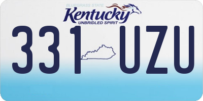 KY license plate 331UZU