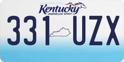 KY license plate 331UZX