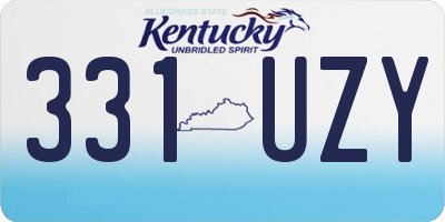 KY license plate 331UZY